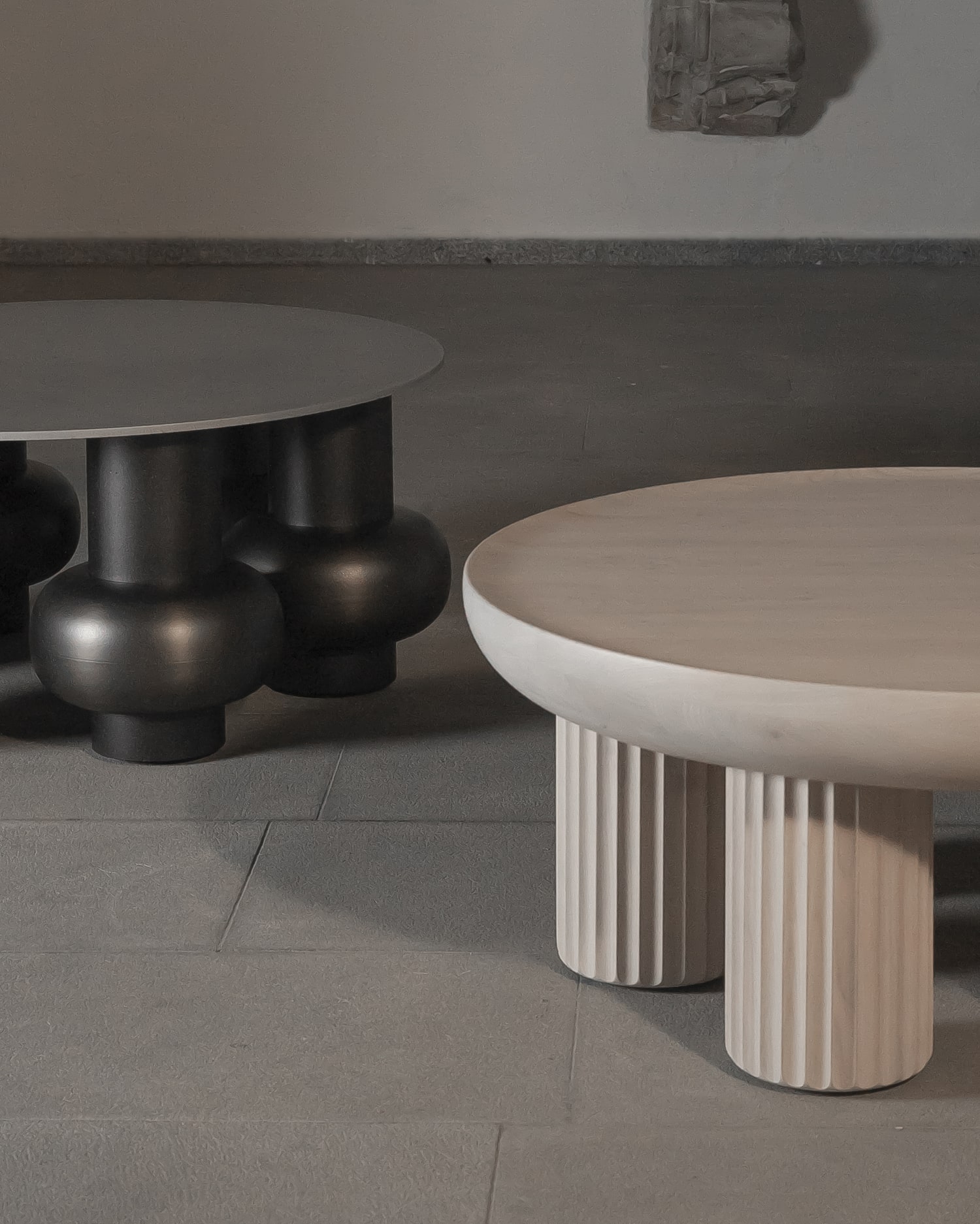 Odyssey and Kalokagathos Coffee Tables in Veltrusy Mansion from the Eclecticism Collection Detail of Both Tables