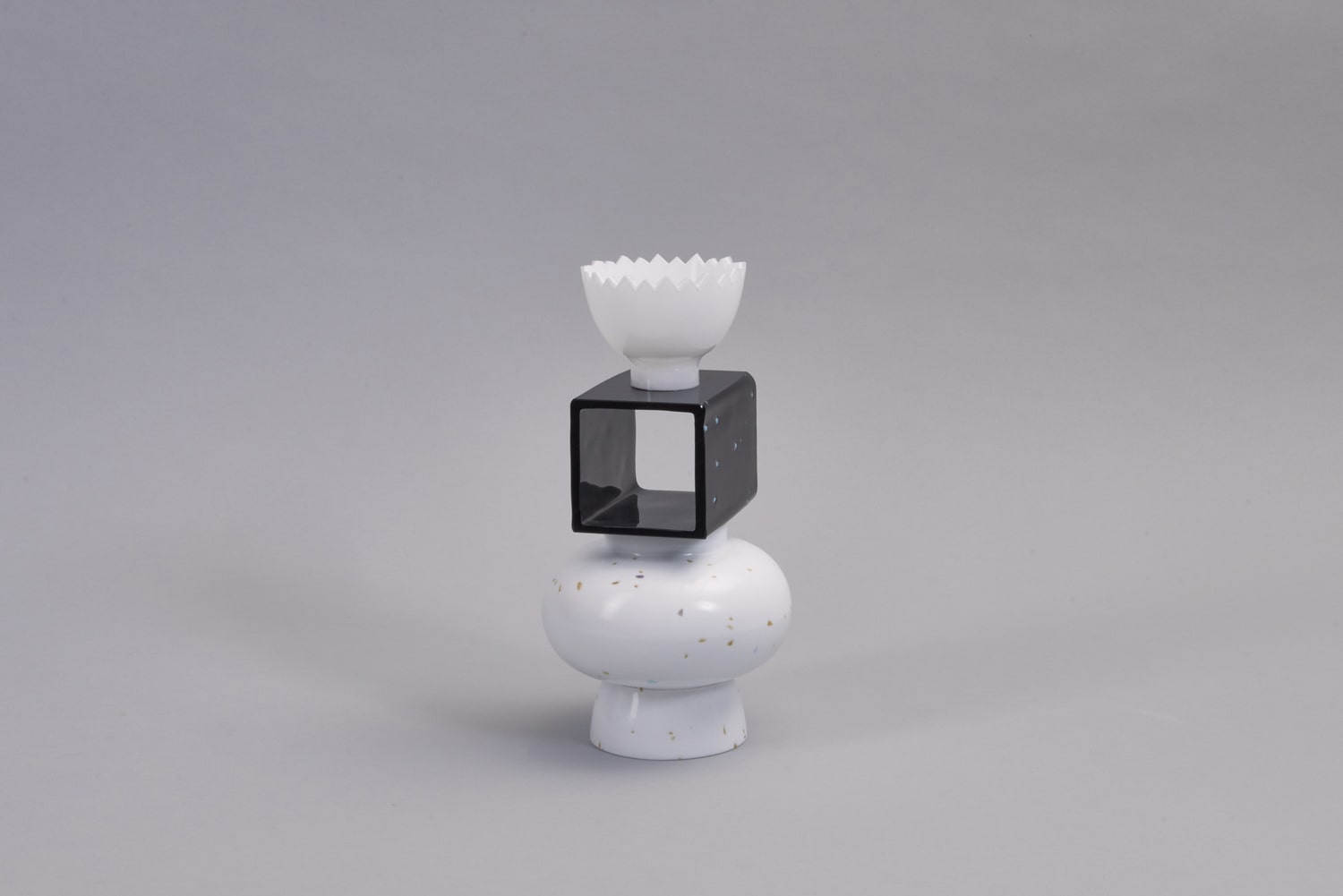 Forms and Symbols Limited Edition Collection of Glass Objects Solitary White Vase