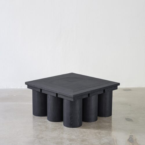 veltrusy mansion sculptural low table reclaimed wood furniture conceptual sustainable design jiri krejcirik Black