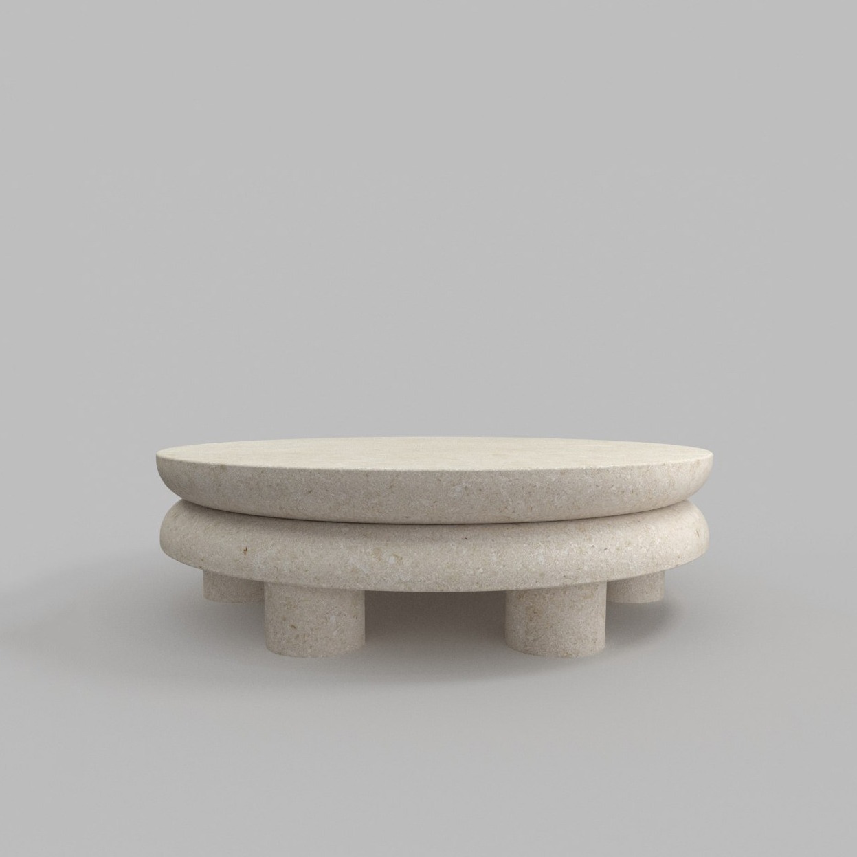 Brut Sculptural Low Coffee Table by Jiri Krejcirik From Concrete Detailed View