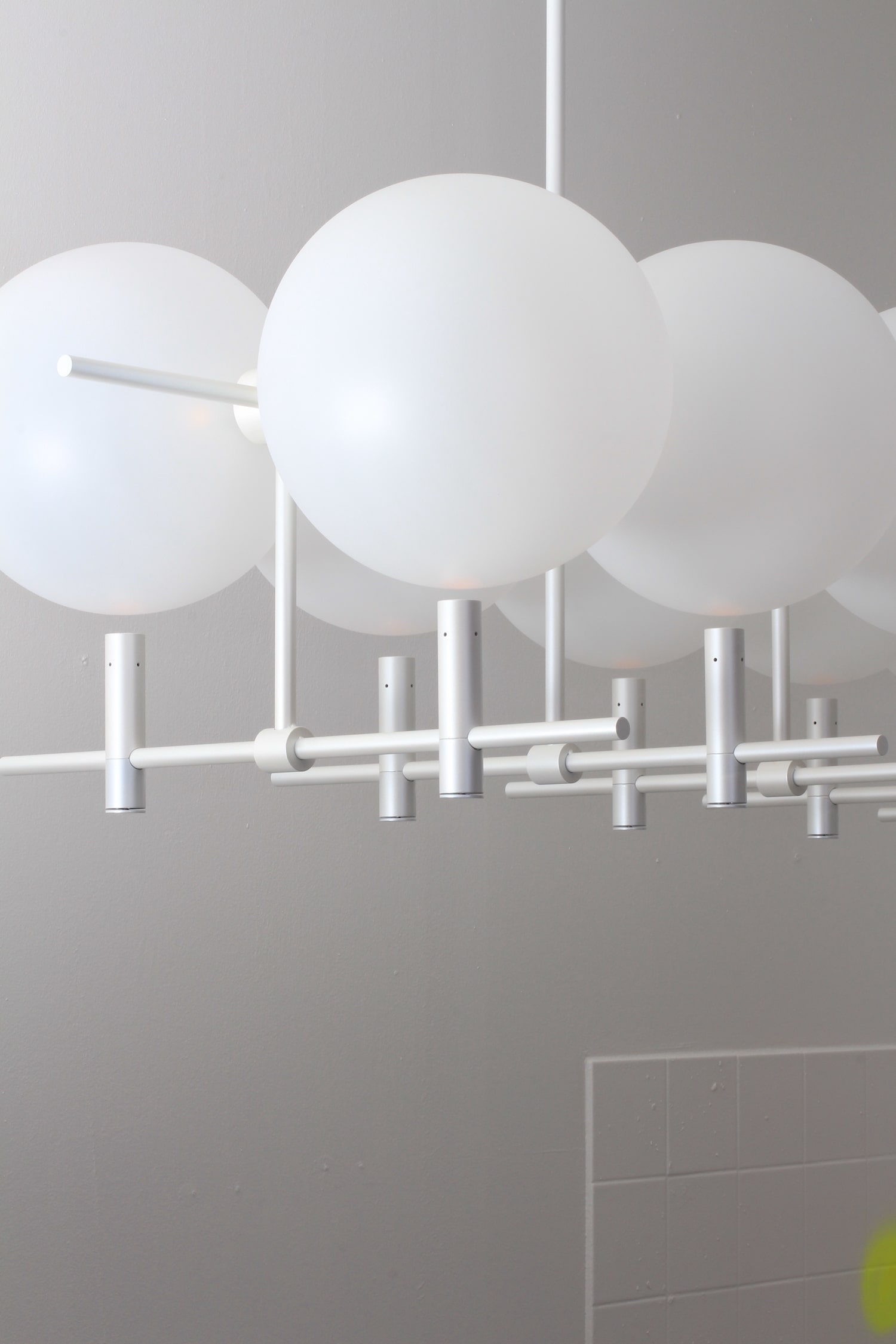 Handmade Luna Luminaries Collection of Lightning made of Glass and Brass Profile View