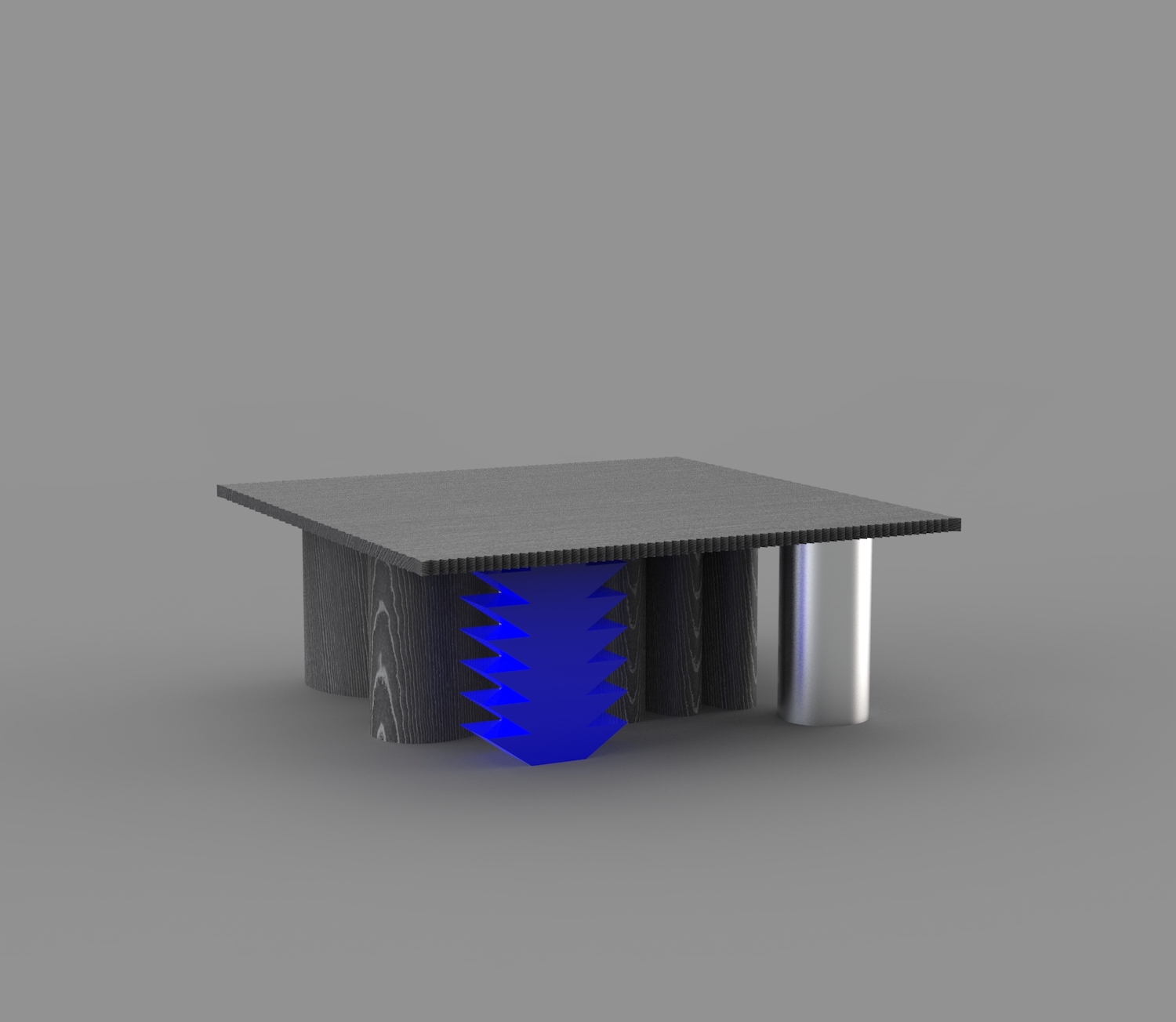 Sintra Low Table from the Eclecticism Collection Made out of Solid Wood Side View